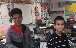 two students at Winchester Elementary