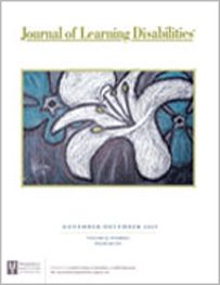 Cover of Journal of Learning Disabilities