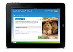 Reading Plus Program on and iPad tablet