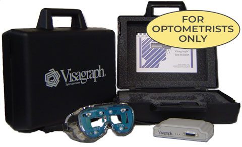 Visagraph Silent Reading Assessment Visagraph goggles and interface for optometrists