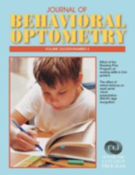 Cover of Journal of Behavioral Optometry